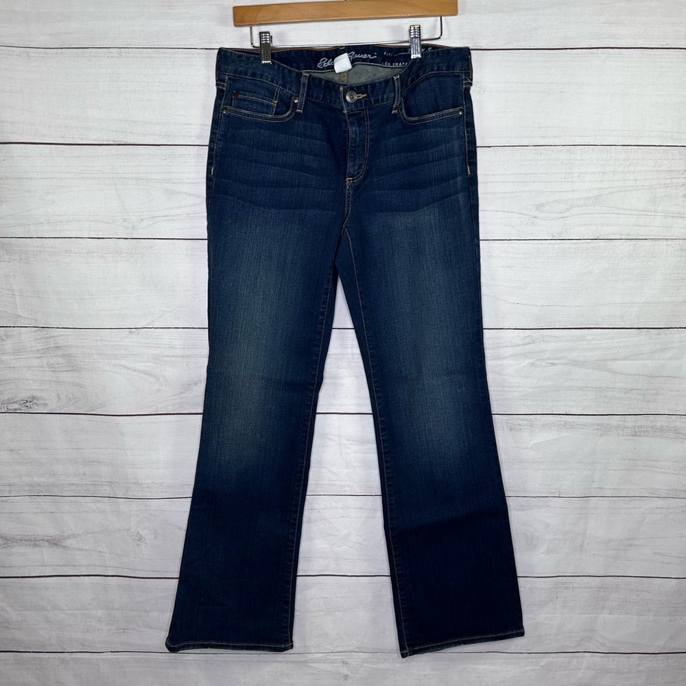 Eddie Bauer Women's Truly Straight Bootcut Dark Wash Size 10